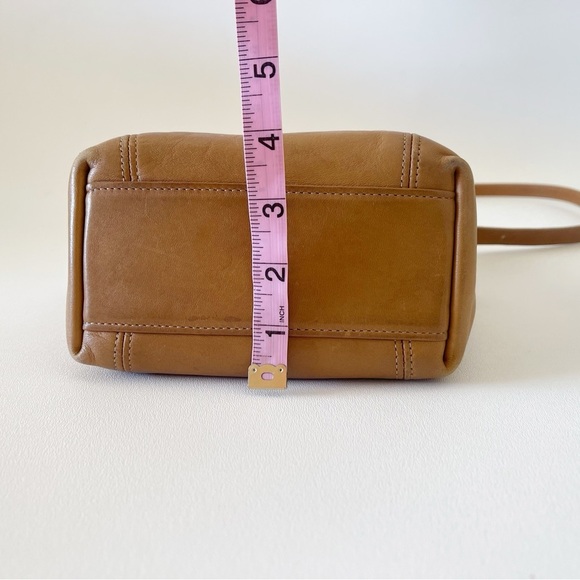Coach Bag Soho 4108 Leather Crossbody Flap Satchel Vintage Classic Minimal Tan - Picture 8 of 16